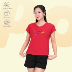 Set đồ bộ nữ kiểu quần đùi tay liền chất cotton siêu mát 025p 5223