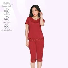 Set đồ bộ nữ kiểu quần lửng Tay Ngắn chất thun lạnh siêu bền 014p 7038