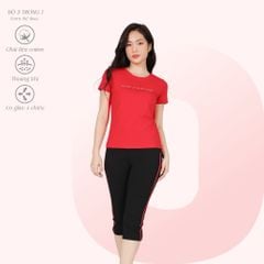 Set đồ bộ nữ kiểu quần lửng tay ngắn chất cotton siêu mát 024p 4312