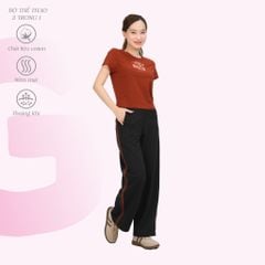 Set đồ bộ nữ kiểu quần dài tay ngắn chất vảy cá cotton cvc mát 403p 3394