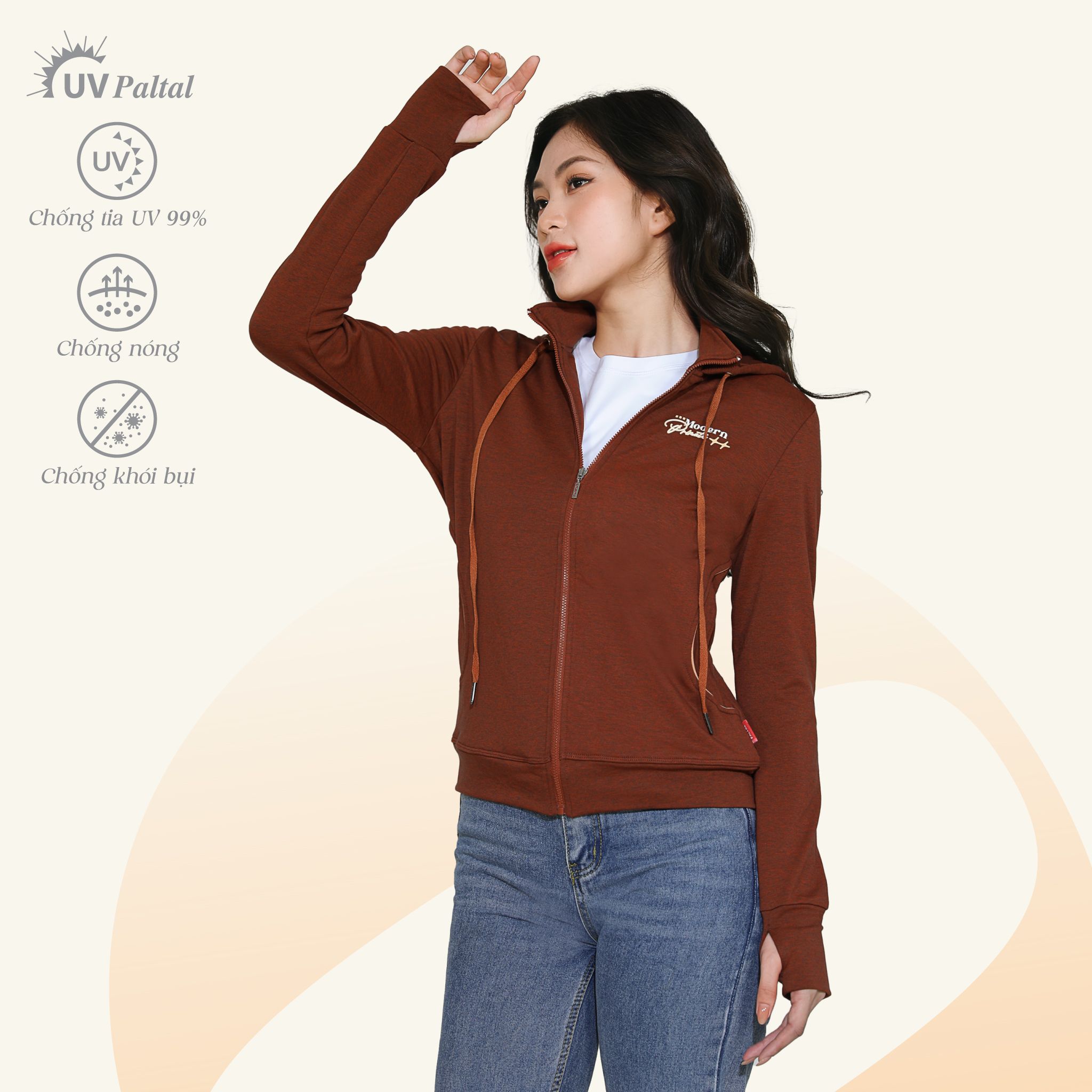 Áo khoác chống nắng, chống UV có nón chất liệu Vảy cá cao cấp 431p 1320