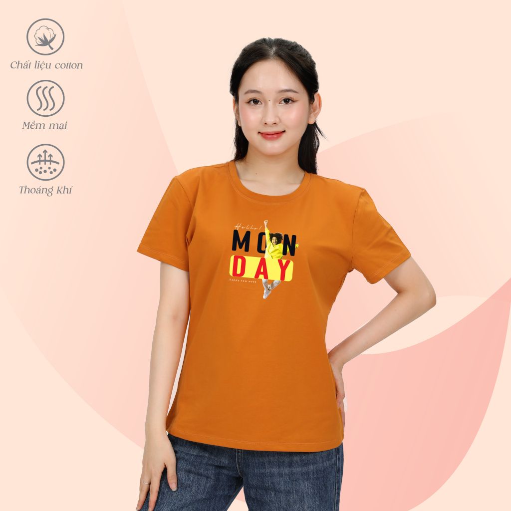 Áo thun nữ form suông thời trang cotton cao cấp 020p 1071