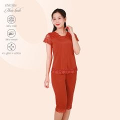 Set đồ bộ nữ kiểu quần lửng tay ngắn chất thun lạnh siêu bền 014p 7037