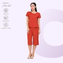 Set đồ bộ nữ kiểu quần lửng tay ngắn chất thun lạnh siêu bền 014p 7042
