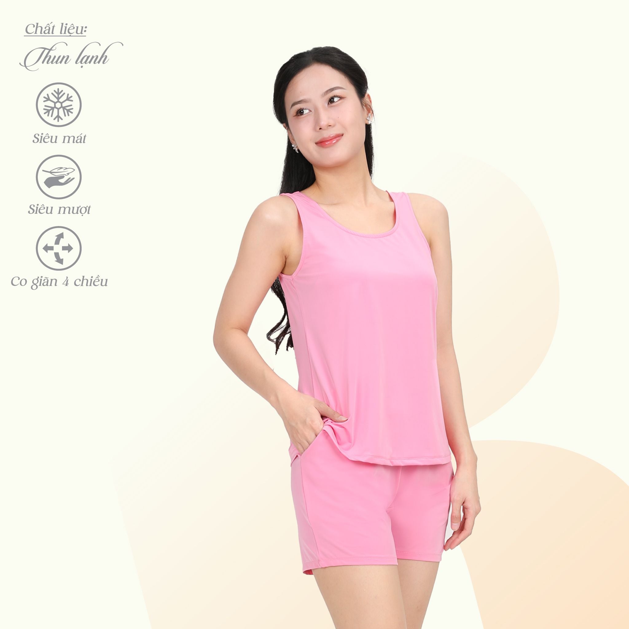 Set đồ bộ nữ kiểu quần đùi chất thun lạnh siêu bền bản 015p 2139