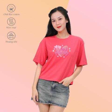 Áo thun nữ phom vuông chất cotton siêu mát 190p 0297