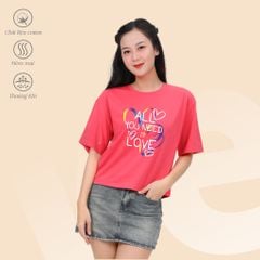 Áo thun nữ tay ngắn chất cotton siêu mát Form Vuông 190p 0329