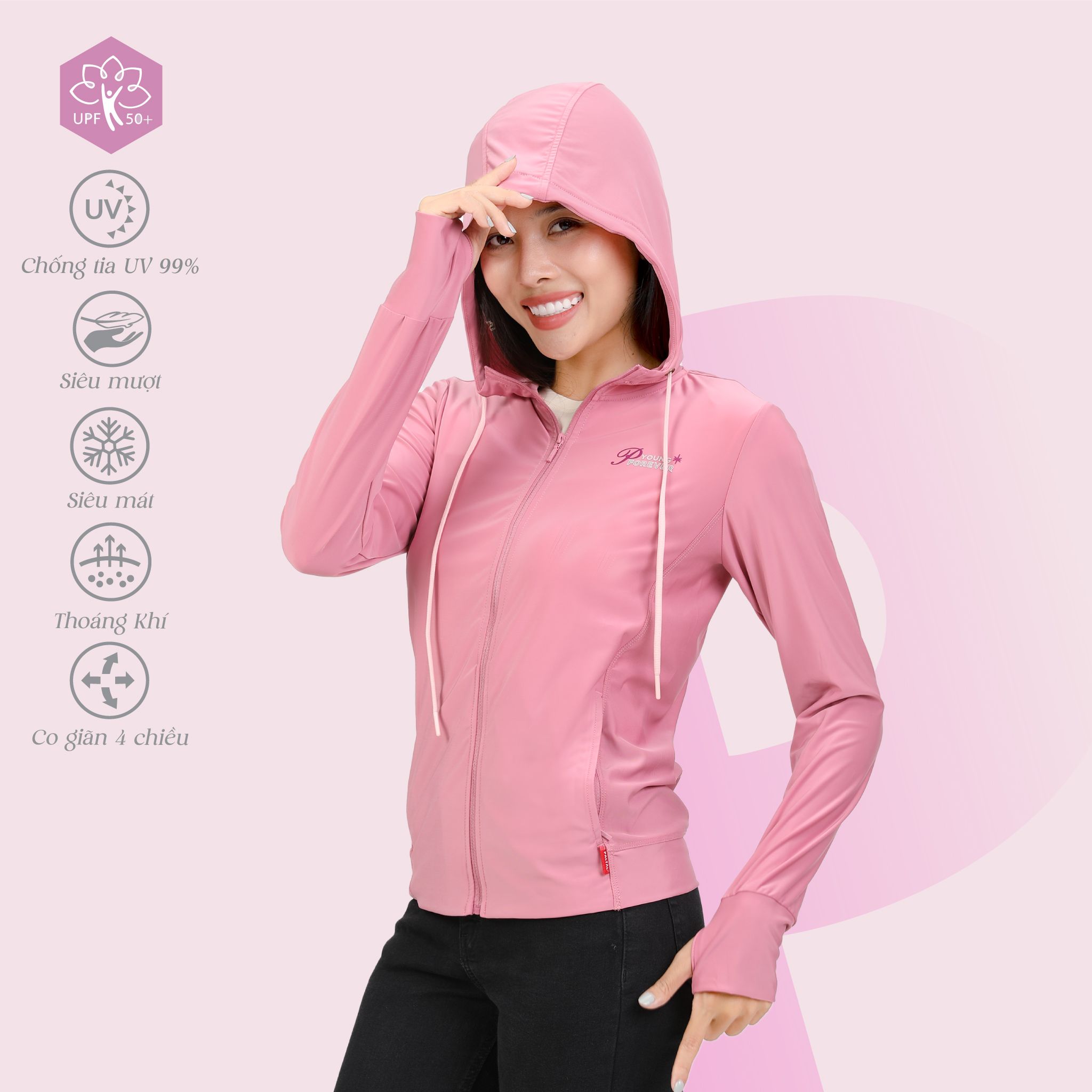 BST Áo khoác nữ chống nắng, chống UV chất nhung lạnh siêu bền 151p 1302 / 1259 / 1056 / 1325