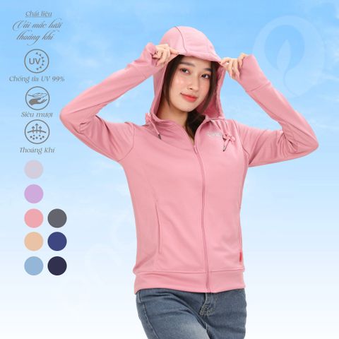 Áo khoác nữ chống nắng, chống UV chất poly mắc lưới siêu thoáng khí 311p 1306