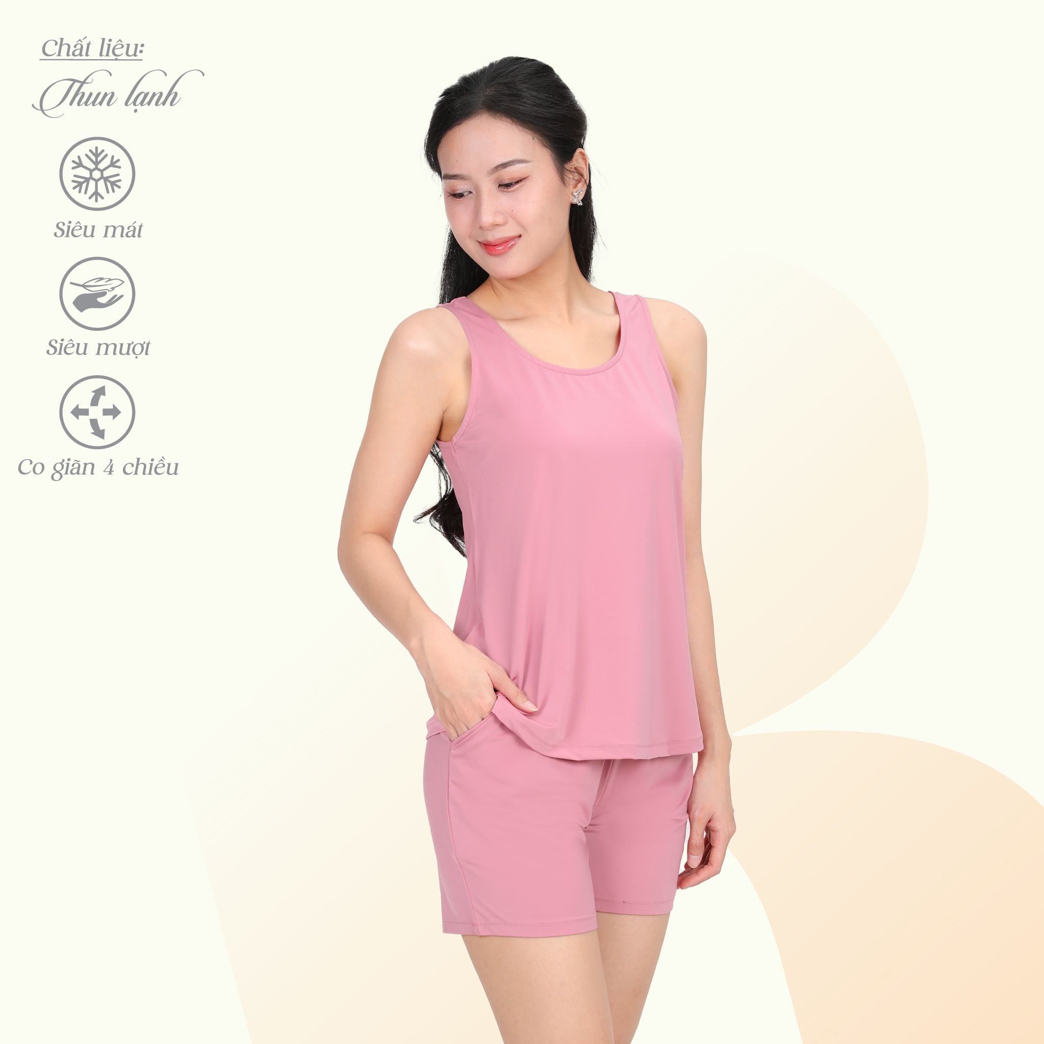 Set đồ bộ nữ kiểu quần đùi chất thun lạnh siêu bền bản 015p 2139