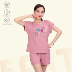 Set đồ bộ nữ kiểu quần đùi tay ngắn chất poly cát siêu bền 315p 5229