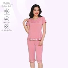 Set đồ bộ nữ kiểu quần lửng Tay Ngắn chất thun lạnh siêu bền 014p 7038