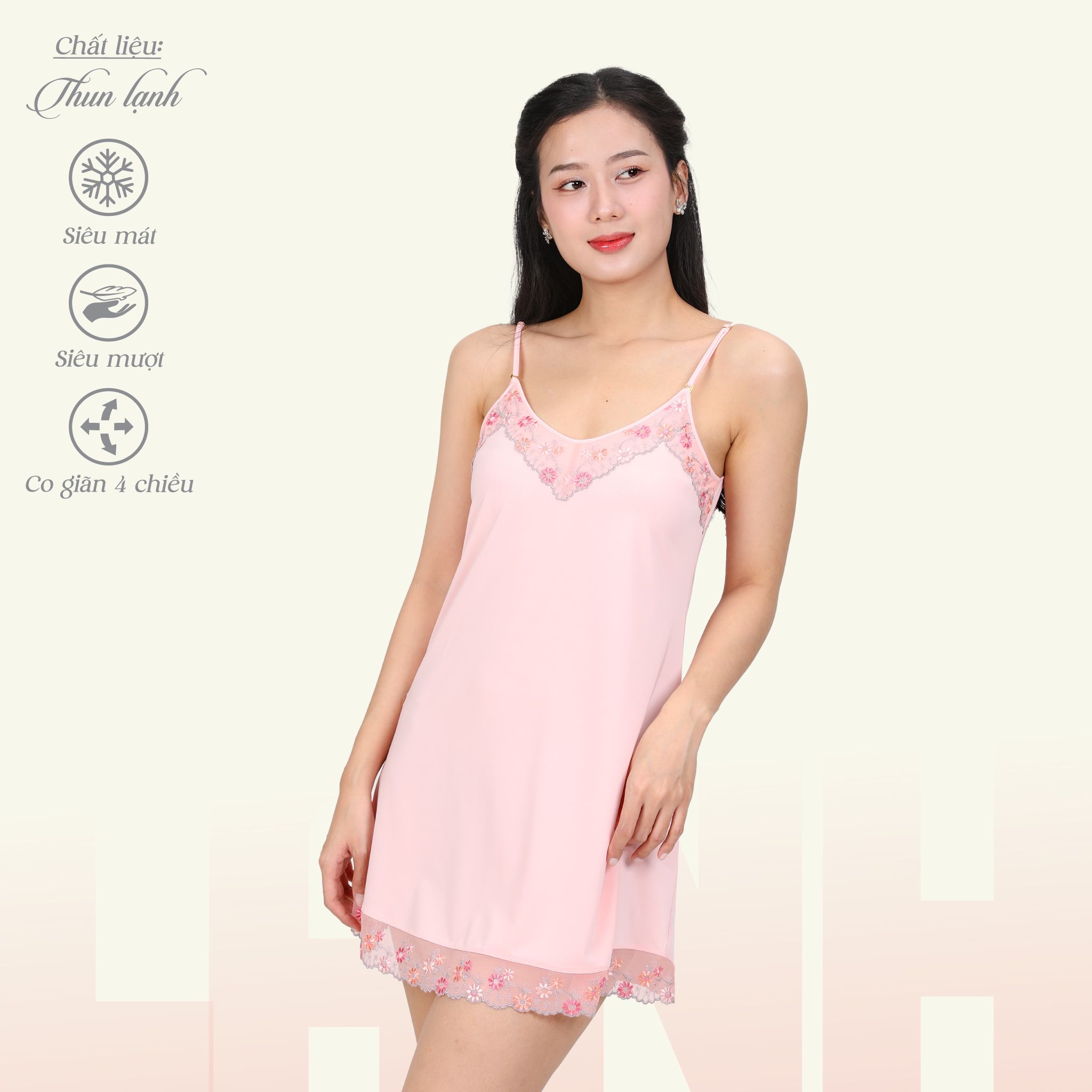 Áo ngủ, Váy ngủ dây chất thun lạnh siêu bền 012p 2048
