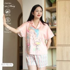 Bộ đùi tay liền lụa nhung 265p 2114