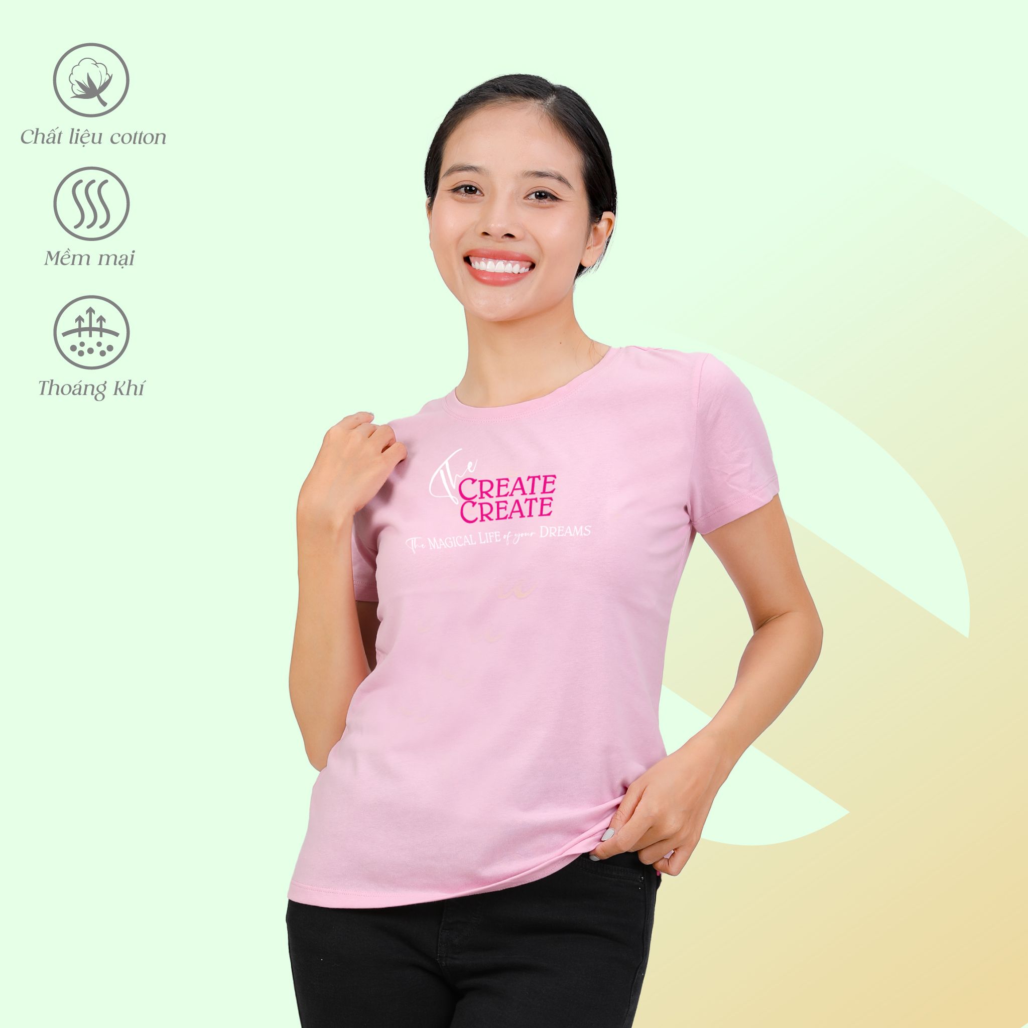 Áo thun nữ tay ngắn Form Suông chất cotton siêu mát 020p 0309