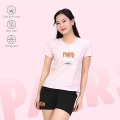 Set đồ bộ nữ kiểu quần đùi tay liền chất cotton siêu mát 025p 5222
