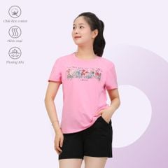 Set đồ bộ nữ kiểu quần đùi tay ngắn chất cotton siêu mát 195p 5215