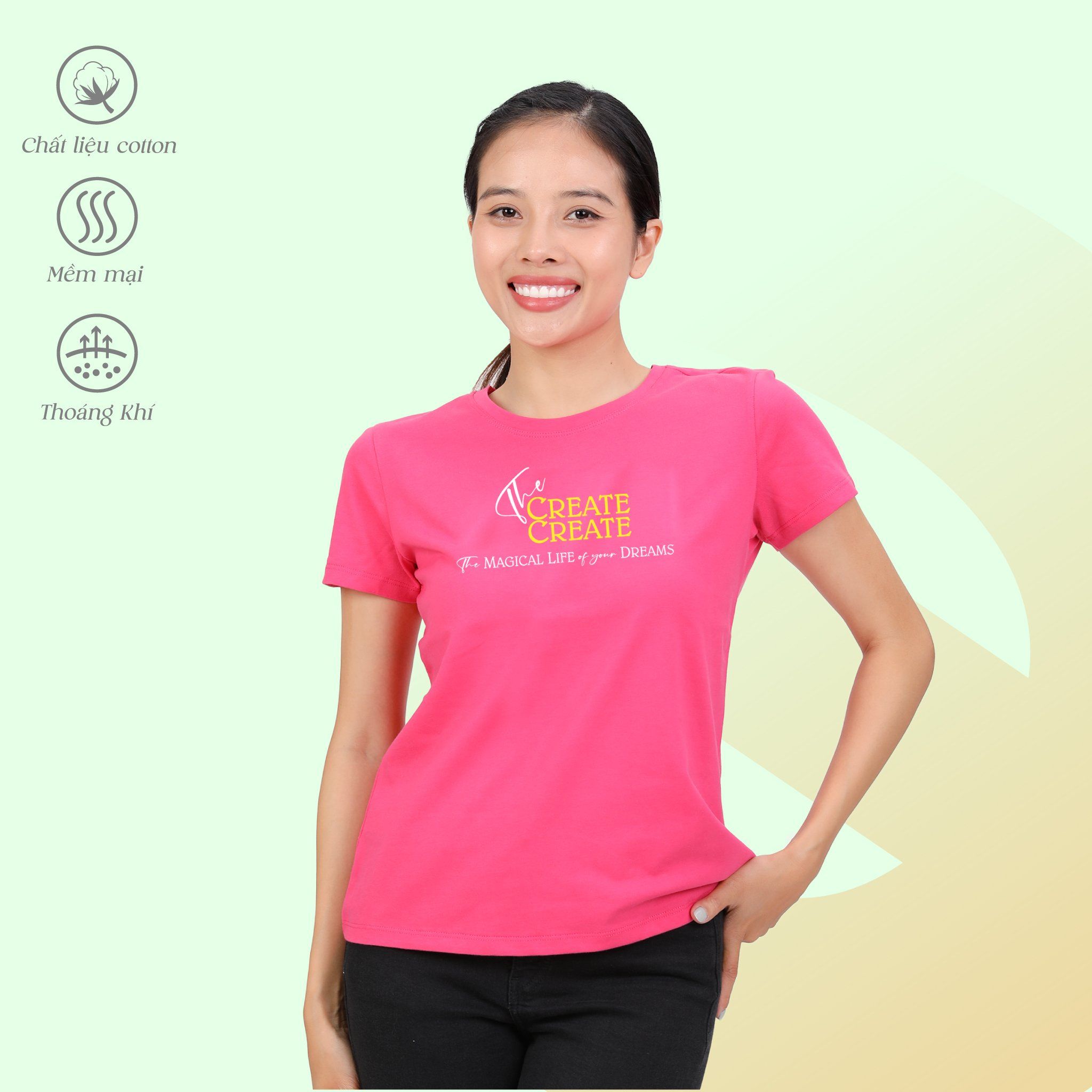 Áo thun nữ tay ngắn Form Suông chất cotton siêu mát 020p 0309