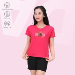 Set đồ bộ nữ kiểu quần đùi nữ kiểu quần đùi tay ngắn chất cotton siêu mát 195p 2053