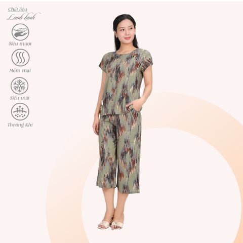 Set đồ bộ nữ kiểu quần lửng tay ngắn  254p 7031