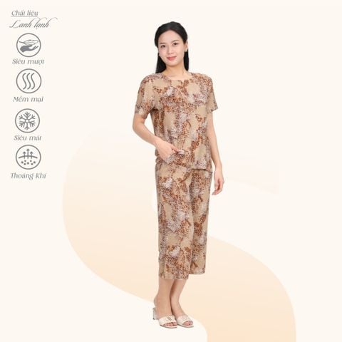 Set đồ bộ nữ kiểu quần lửng tay ngắn  254p 7024