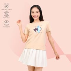 Áo thun nữ tay ngắn form cơ bản chất cotton siêu mát 020p 0308