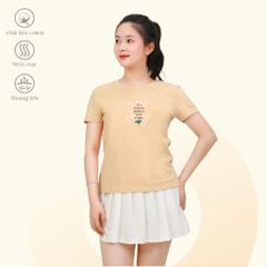 Áo Thun Tay Ngắn Cổ Tròn Form cơ bản Cotton 020p 0349