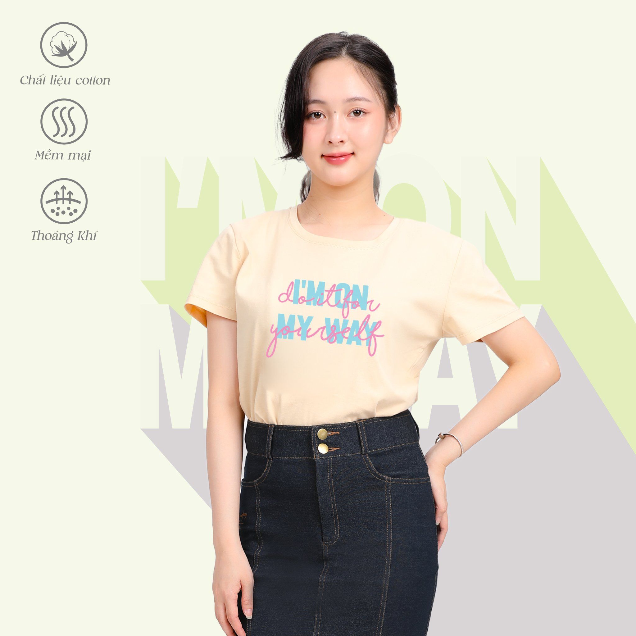Áo thun nữ form suông chất cotton siêu mát 020p 0807