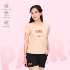 Set đồ bộ nữ kiểu quần đùi tay liền chất cotton siêu mát 025p 5222