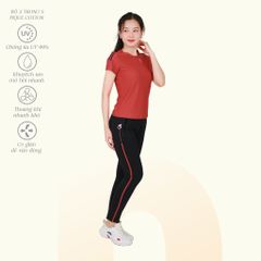 Set đồ bộ nữ kiểu quần dài tay ngắn chất pique 523p 3381