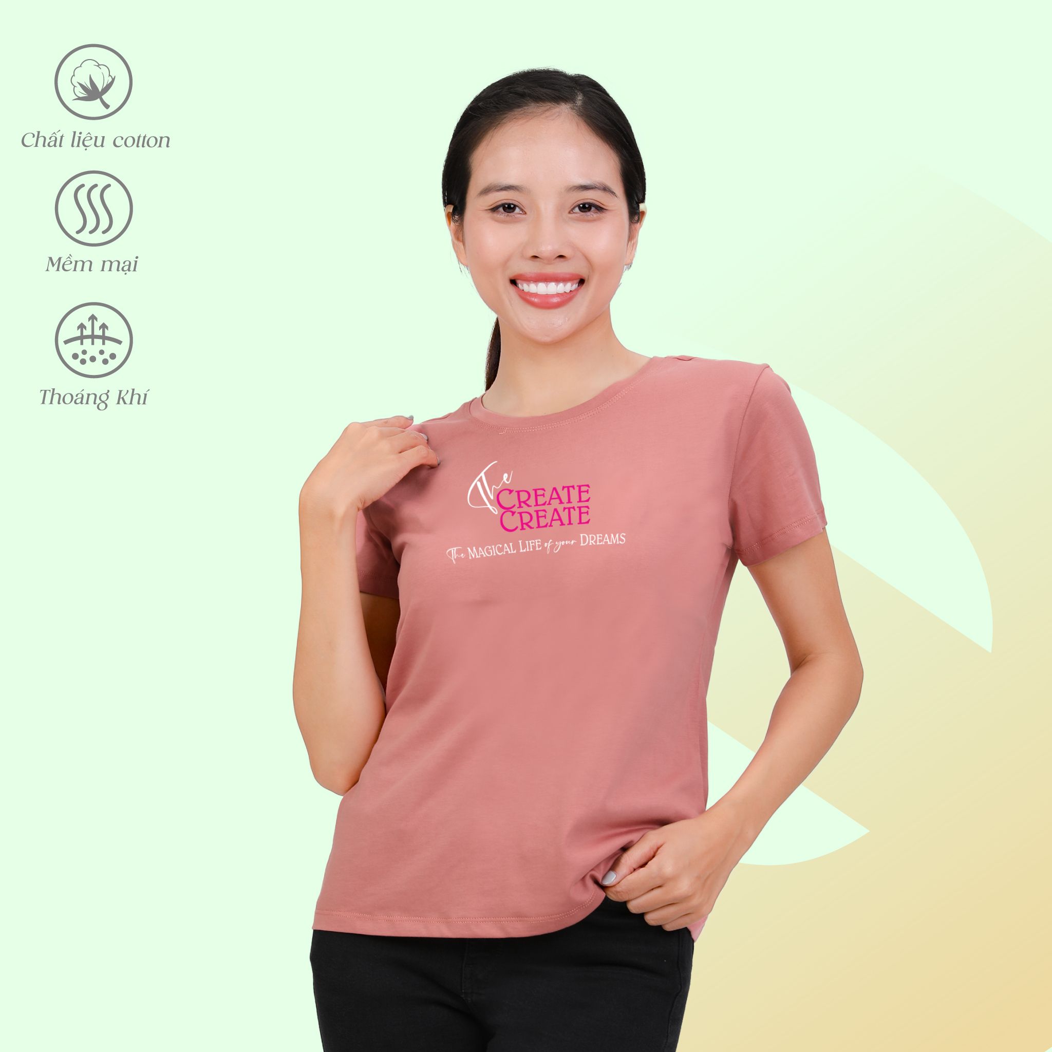Áo thun nữ tay ngắn Form Suông chất cotton siêu mát 020p 0309