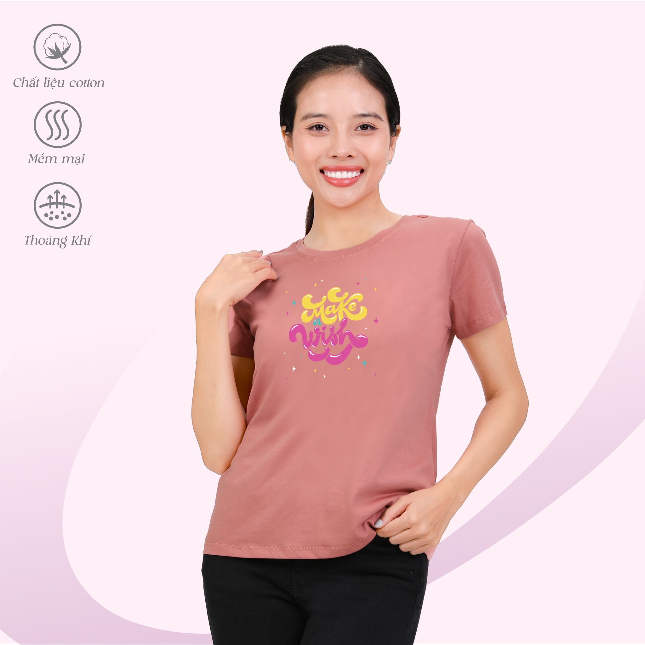 Áo thun nữ tay ngắn Form Suông chất cotton siêu mát 020p 0312