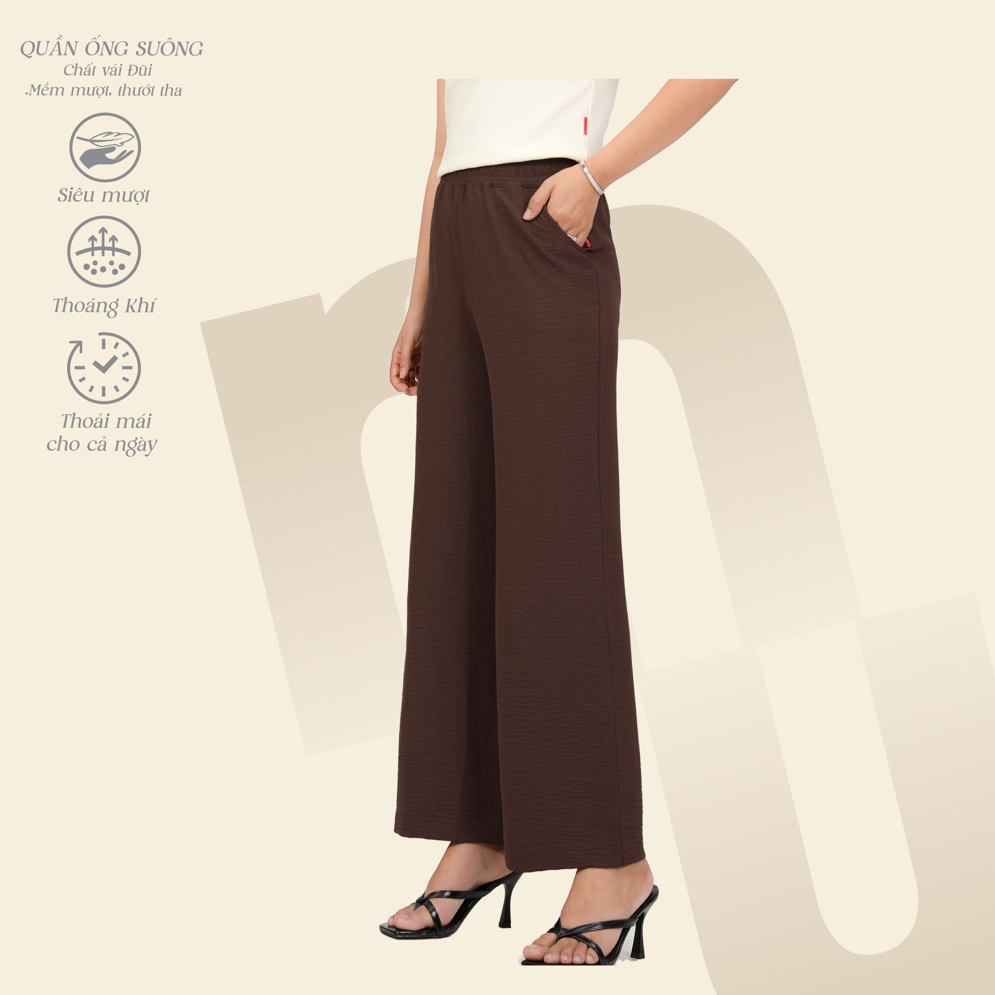 Quần dài Form Suông chất đũi 338p 8515