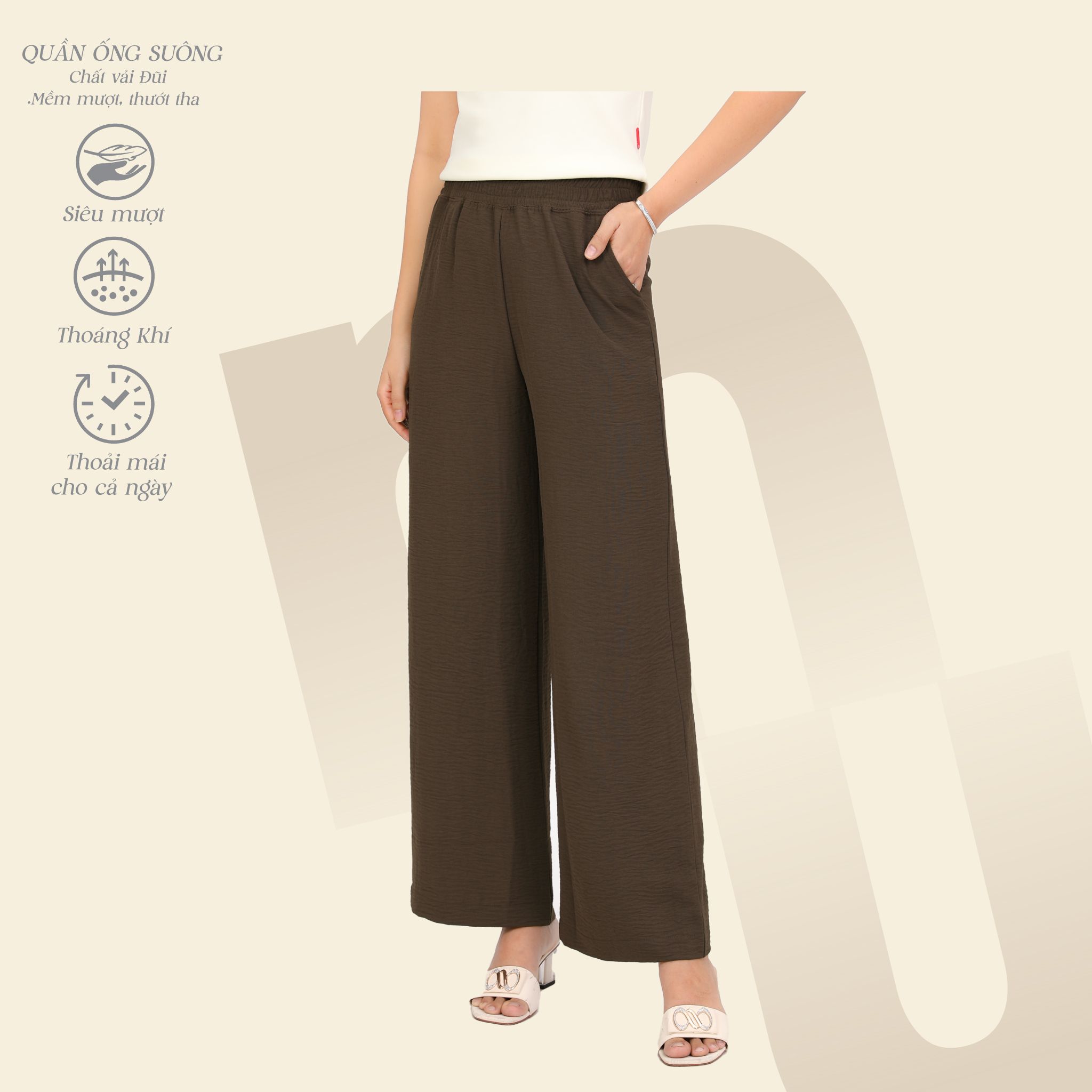 Quần dài Form Suông chất đũi 338p 8515