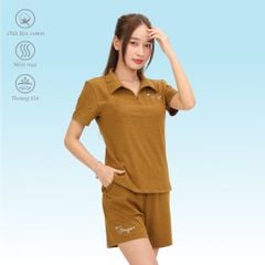 Set đồ bộ nữ kiểu quần đùi tay ngắn chất cotton siêu mát 195p 5213