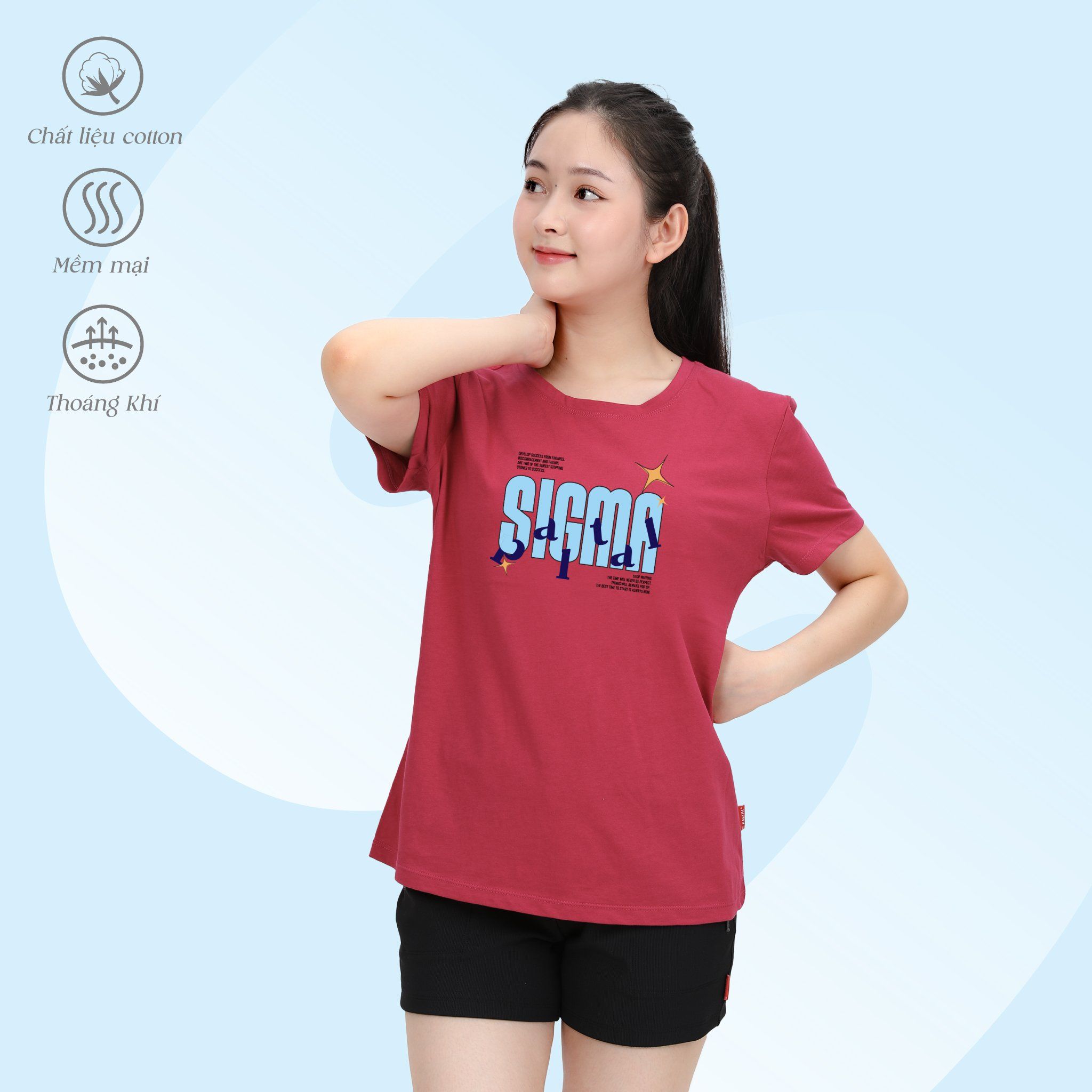 Set đồ bộ nữ kiểu quần đùi tay ngắn chất cotton siêu mát 195p 5169