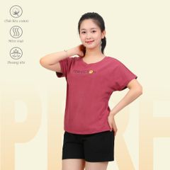 Set đồ bộ nữ kiểu quần đùi tay ngắn chất cotton siêu mát 195p 5217