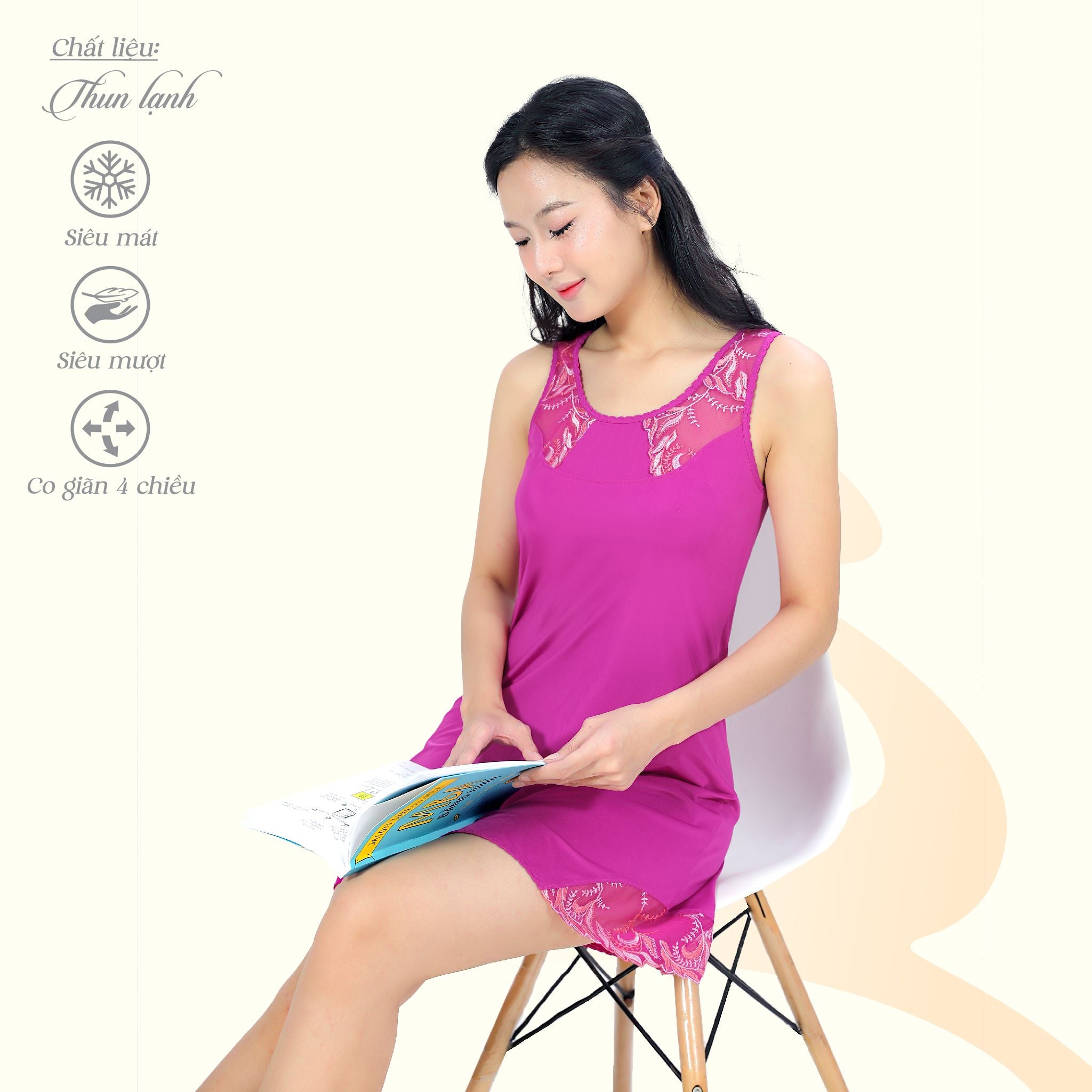 Áo ngủ, Váy ngủ bản chất thun lạnh siêu bền 012p 2022