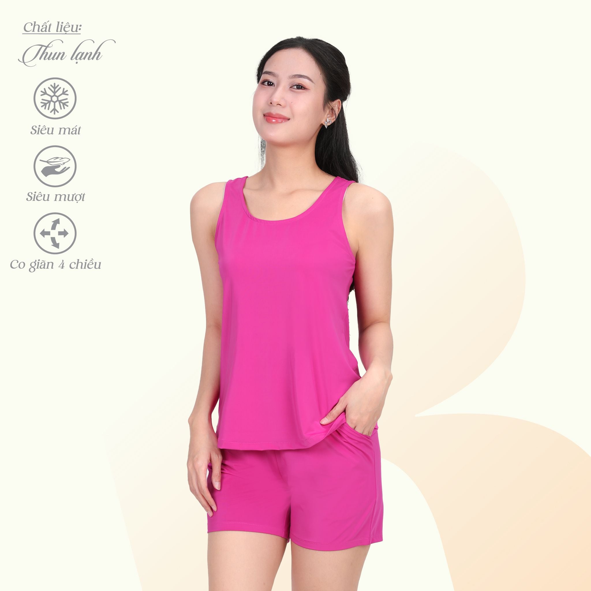 Set đồ bộ nữ kiểu quần đùi chất thun lạnh siêu bền bản 015p 2139