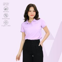 Áo thun nữ tay ngắn cổ polo form suông chất silk kim cương siêu mát 610p 0347