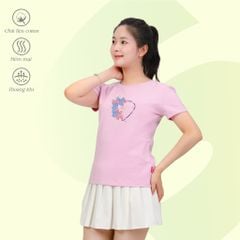Áo thun nữ tay ngắn Cổ Tròn Form Suông chất cotton siêu mát 020p 0314