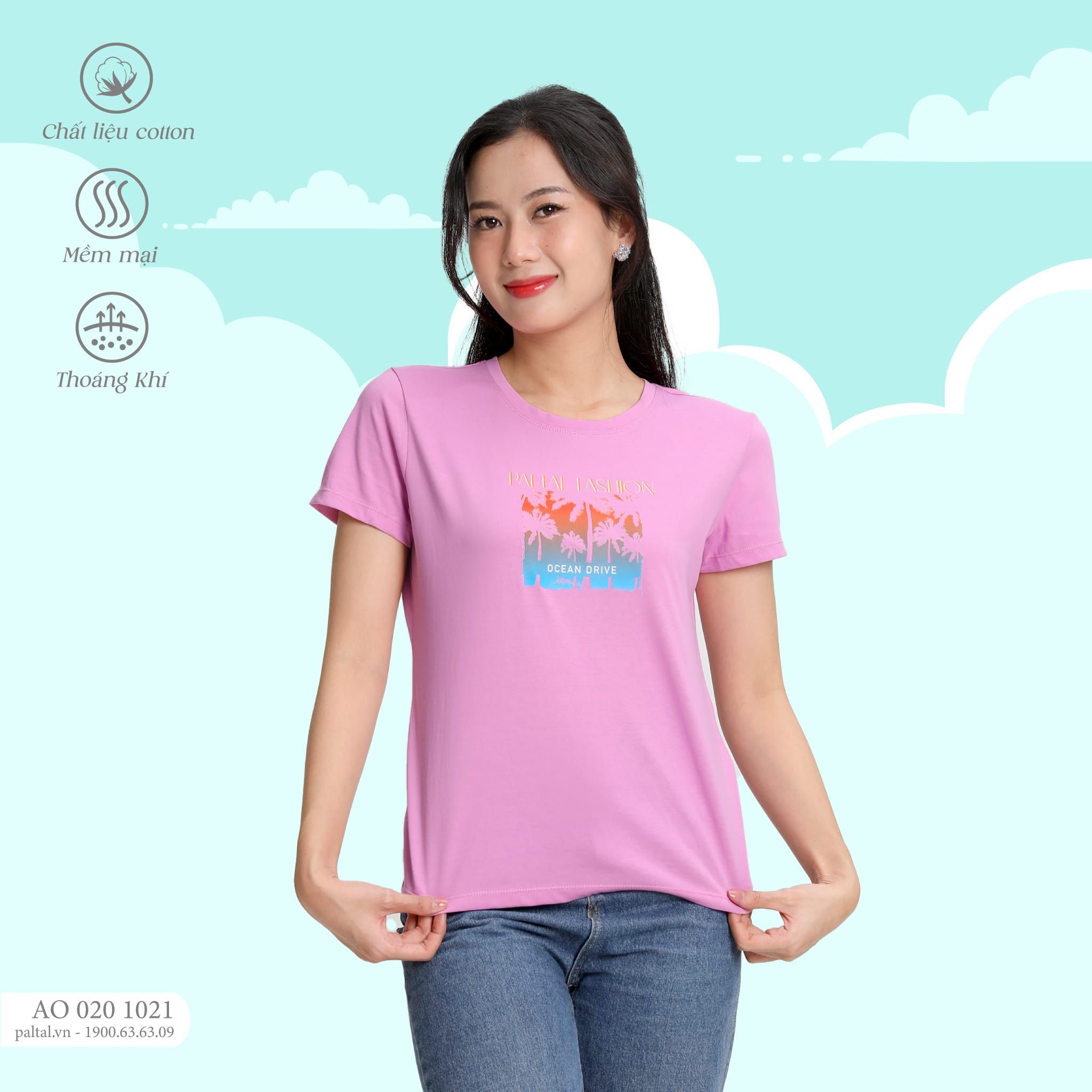 Áo thun nữ tay ngắn chất cotton siêu mát form suông 020p 1021
