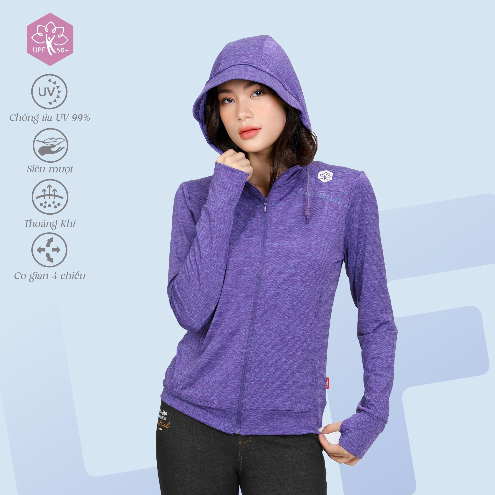 Áo khoác nữ chống nắng, chống UV chất melan lưới 341p 1307