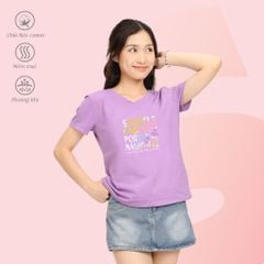 Áo thun nữ tay ngắn Form Suông Cổ Tim chất cotton siêu mát 190p 0325