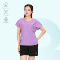 Set đồ bộ nữ kiểu quần đùi tay ngắn chất cotton siêu mát 195p 5236