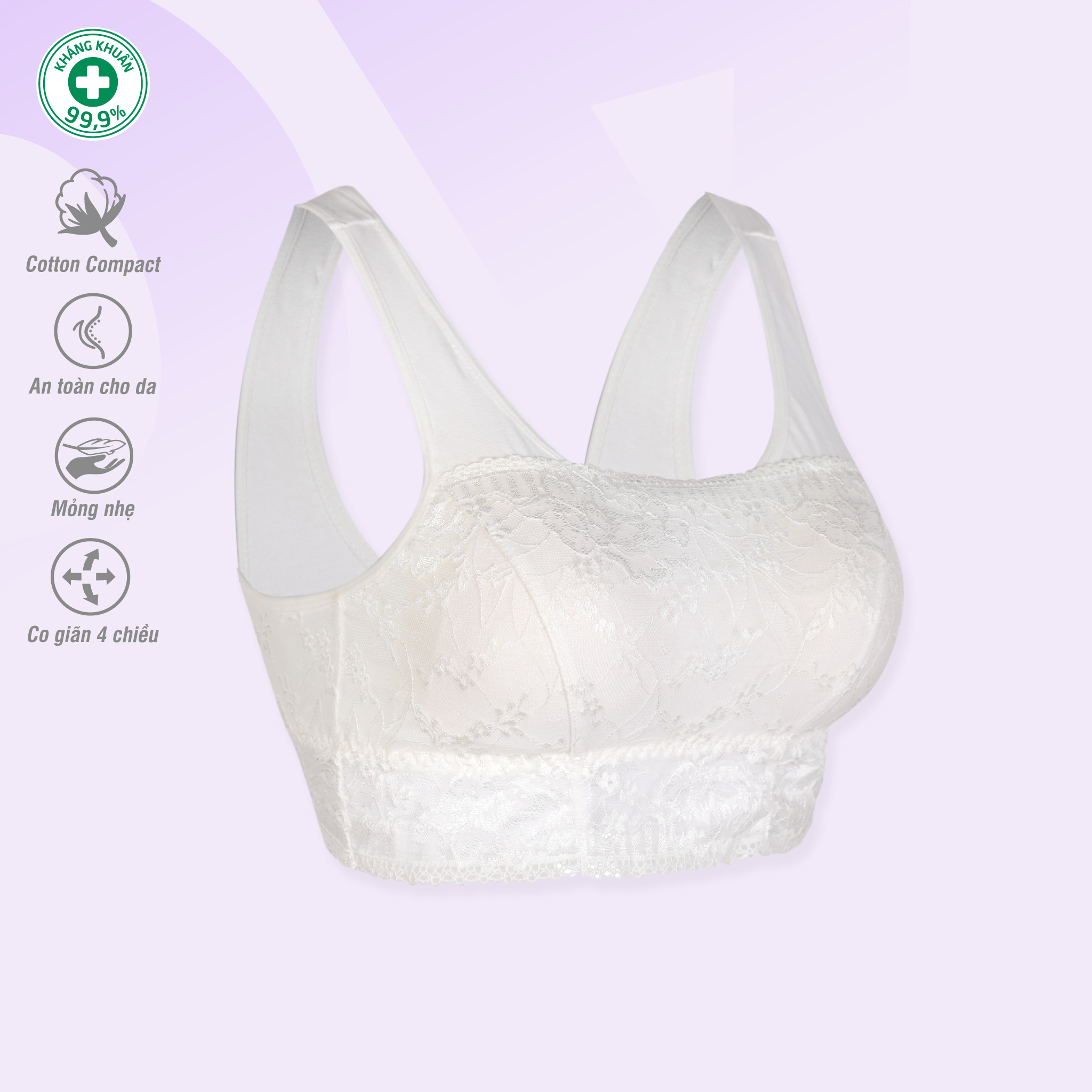 Áo lót ngực bản ren cao cấp 08A 8858