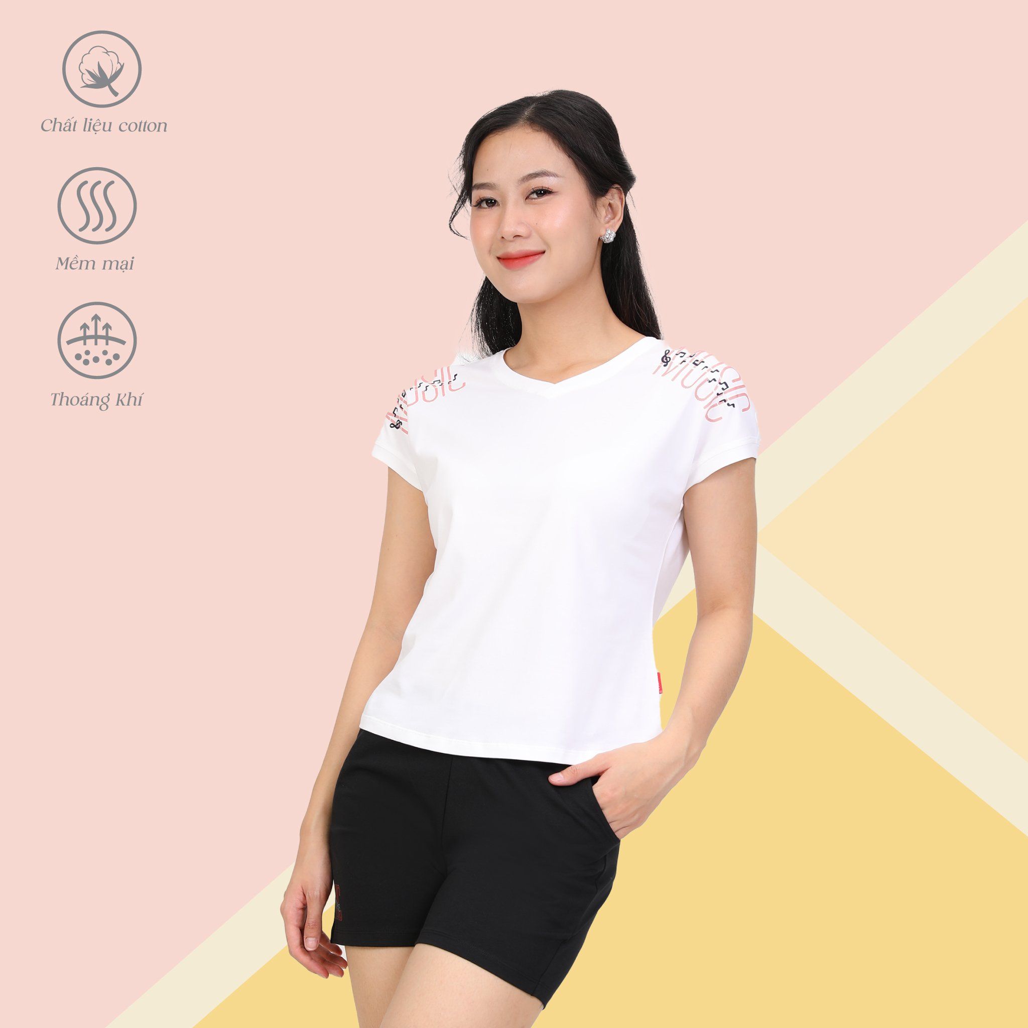 Set đồ bộ nữ kiểu quần đùi tay liền chất cotton siêu mát 025p 5204
