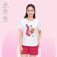 Set đồ bộ nữ kiểu quần đùi tay ngắn chất cotton siêu mát 195p 2036