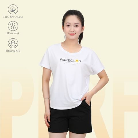 Set đồ bộ nữ kiểu quần đùi tay ngắn chất cotton siêu mát 195p 5217