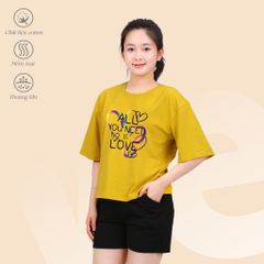 Áo thun nữ tay ngắn chất cotton siêu mát Form Vuông 190p 0329